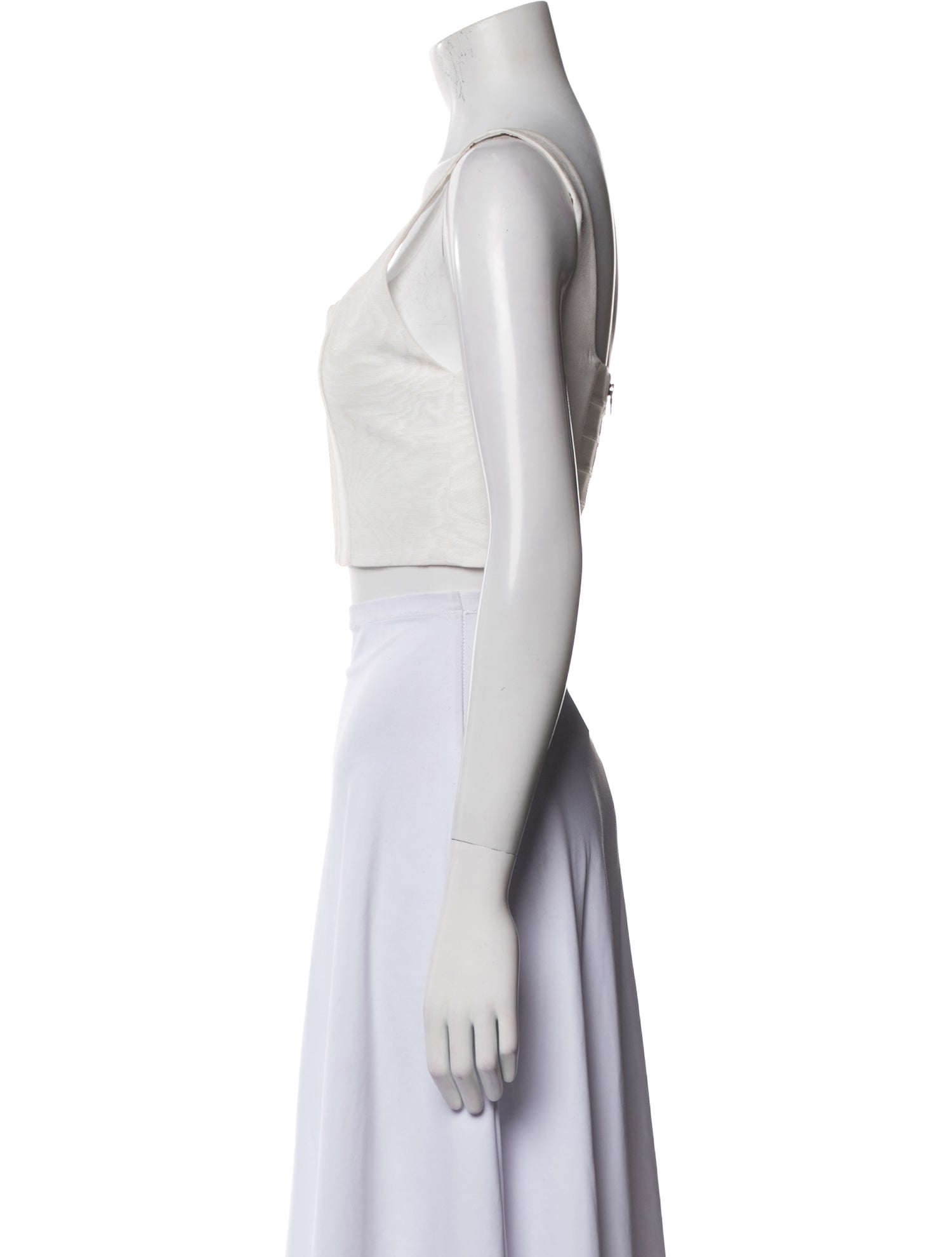 Alice + Olivia Square Neckline Sleeveless Crop Top